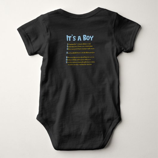 Body pour bébé "C'est un garçon" (Dos)