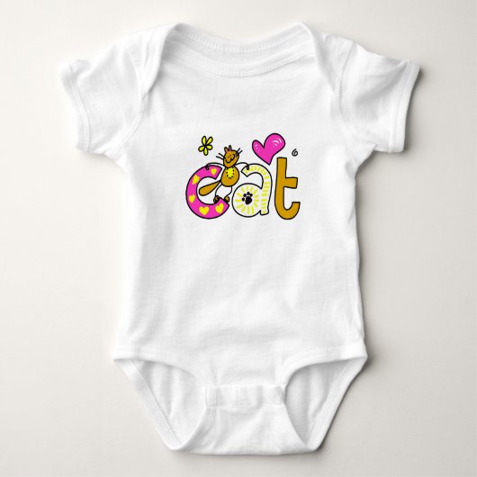 Body pour bébé chaton calico - Cadeau de tenue mig (Devant)