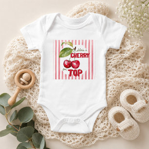 Body pour bébé Cherry on Top Retro Stripe pour Bab