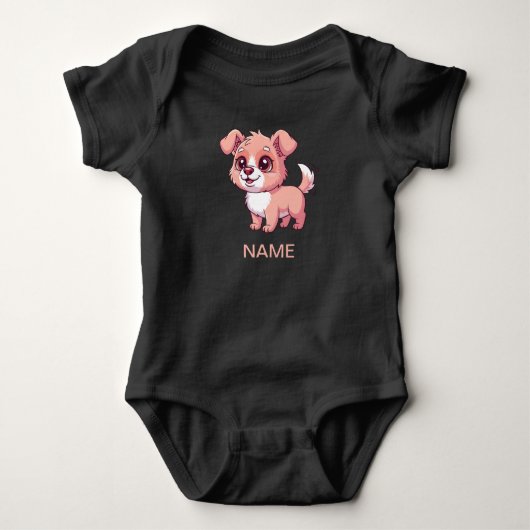 Body pour bébé Chien adorable (Devant)