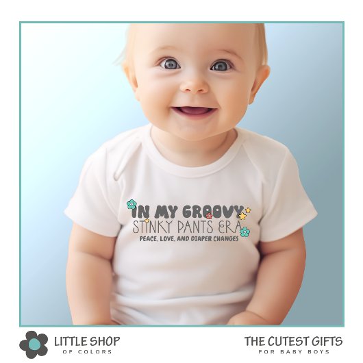 Body pour bébé garçon Funny Groovy Stinky Pants Er