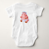 Body pour bébé hippopotame heureux bébé (Dos)
