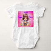 Body pour bébé 'Joyeuses Pâques Filles' (Dos)