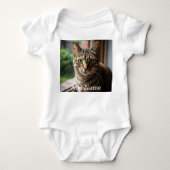 Body pour bébé personnalisé avec texte et photo (Devant)