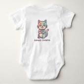 Body pour bébé 'Petit chat, grande attitude' (Dos)