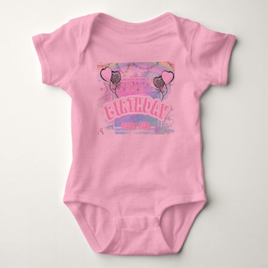 Body Pour la conception de l'anniversaire de bébé fille (Devant)