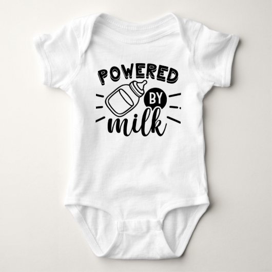 Body Powered by Milk Baby Bodysuit - Baby shower amusan (Devant)