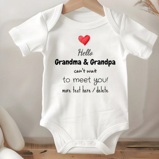 Body Pregnancy Announcement Idea, Future Grandparents,