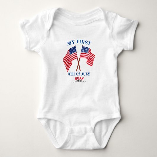Body Premier 4 juillet 4e Toddler Patriotique USA Drape (Devant)