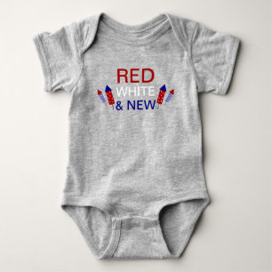 Body Premier 4 juillet rouge blanc et nouveau pour bébé