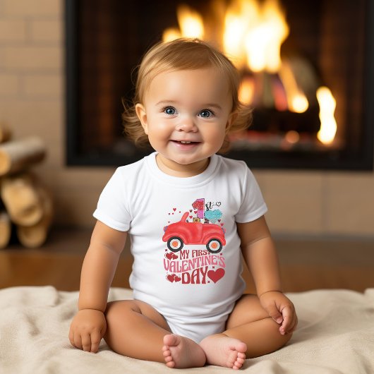 Body Premier anniversaire de Saint-Valentin pour bébé