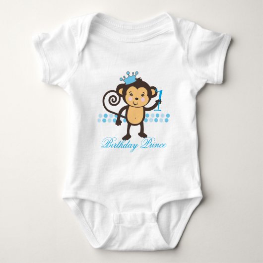 Body Premier anniversaire personnalisable Monkey Prince (Devant)