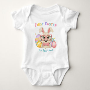Body Premier lapin surexcité de Pâques de bébé mignon