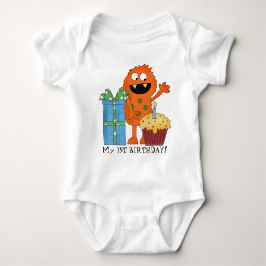 Body Premier maillot de bébé Monster anniversaire (Devant)