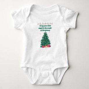 Body Premier Noël du bébé - Adorable tenue festive