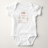 Body PREMIER PÂQUES BÉBÉ Fille Rose (Devant)