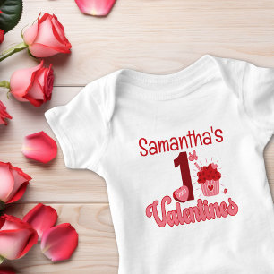 Body Premier Valentine's Cupcake Red & Pink Girl Name