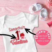 Body Premier Valentine's Cupcake Red & Pink Girl Name