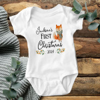 Première Aquarelle de Noël Cute Fox