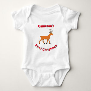 Body Première coutume de Noël Nom mignon rennes de Xmas