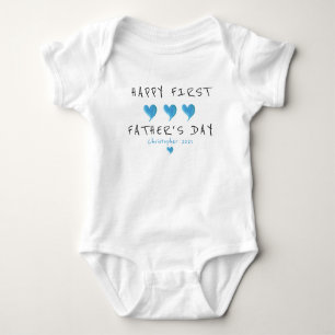 Body Première Fête des pères Blue Heart Custom