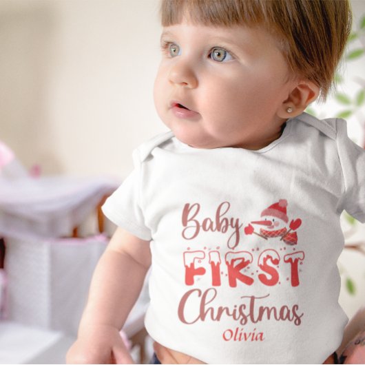 Body Première neige de Noël du bébé sur mesure