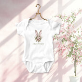 Body Première Pâques bébé rose et vert clair Combinaiso