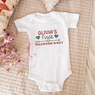 Body Première Saint-Valentin pour bébé personnalisé mig