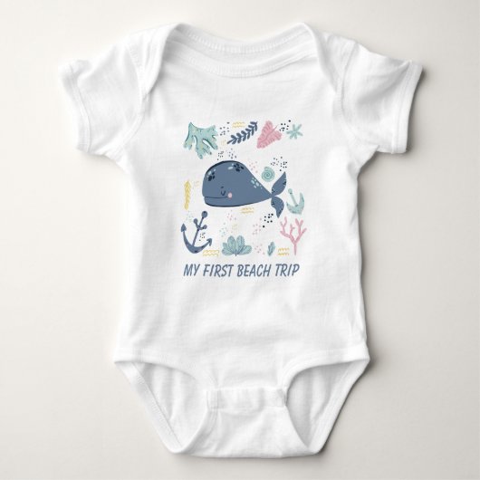 Body première sortie de plage unisex Bodysuit bébé (Devant)