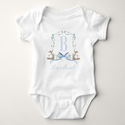 Body Préppy Southern Blue Boy Duck Baby shower (Devant)