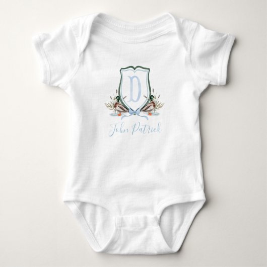 Body Preppy Southern Blue Duck Baby shower garçon bébé (Devant)