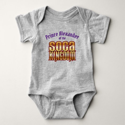 Body Prince du Royaume de Soca avec le nom de l'enfant (Devant)