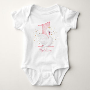 Body Princess Swan 1er Anniversaire Bébé Bodysuit