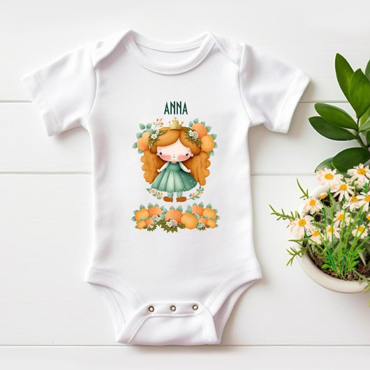 Body Princesse avec des oranges et des fleurs