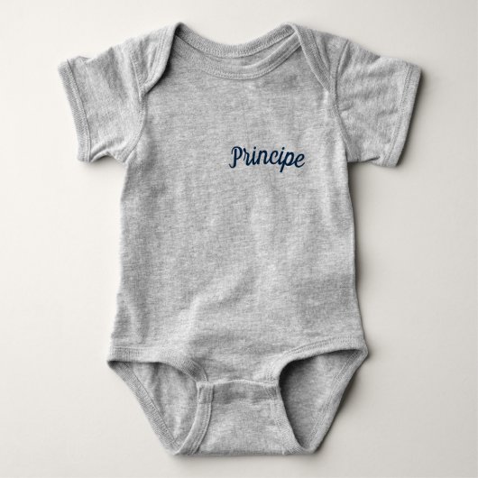 Body Principe / Prince Mammaprada Baby Bodysuit Grey (Devant)