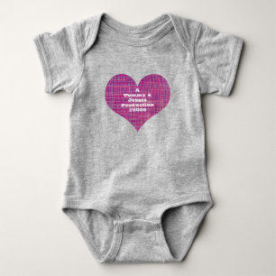Body Production de forme cardiaque Grille rose Bébé une
