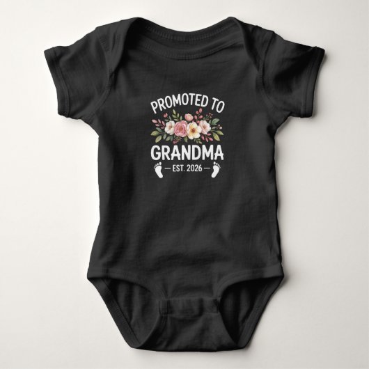 Body Promoted to Grandma 2026 First Time Nana Floral  (Devant)
