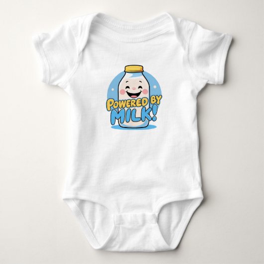 Body Propulsé par le lait - Drôle Citation bébé (Devant)