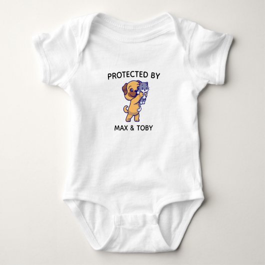Body protégé par chien et chat Baby shower Cadeau Bod b (Devant)