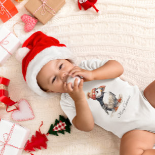 Body Puffin de Noël, personnalisable