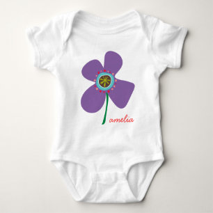 Body Purple Daisy Pop Whimsical & mignonne Fleur été