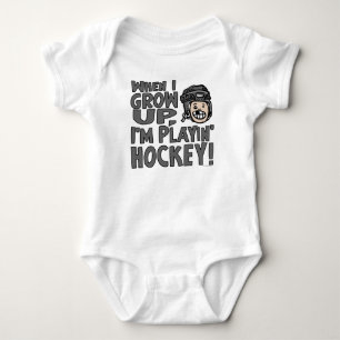 Body Quand je me grandis joue le casque noir d'hockey
