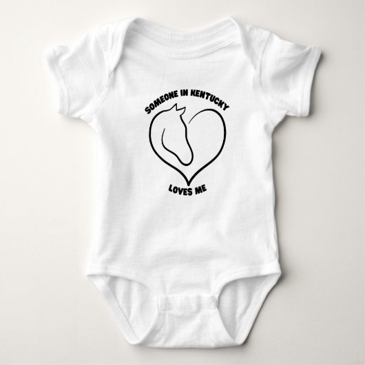 Body Quelqu'un dans le Kentucky m'aime Baby Bodysuit (Devant)