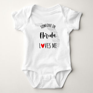 Body Quelqu'Un En Floride M'Aime Carte Bébé Bodysuit