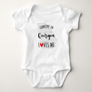 Body Quelqu'Un En Géorgie M'Aime Carte Bébé Bodysuit