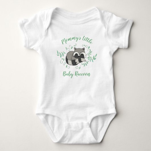Body Raccoon Baby shower Bois Animaux (Devant)