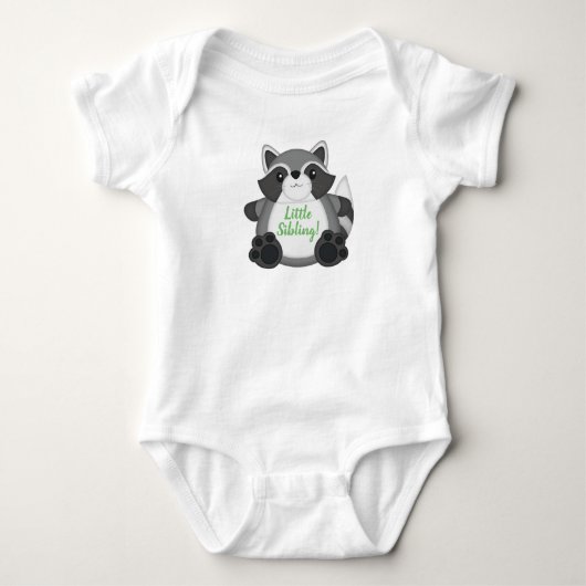 Body Raccoon Baby shower vert (Devant)