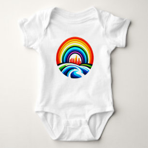 Body Rainbow City Skyline Urban Diversity & Hope Design
