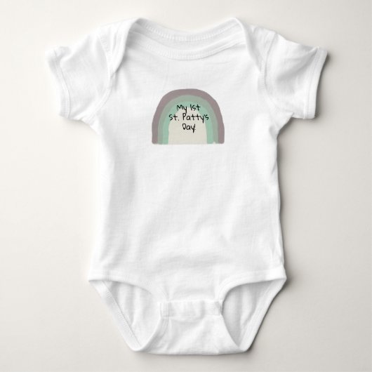 Body Rainbow Green Ombre Peinture Bodysuit bébé (Devant)