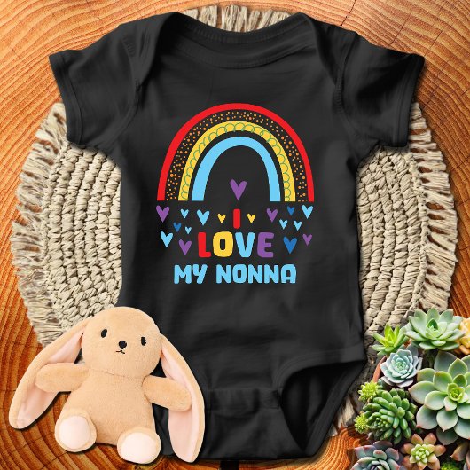 Body Rainbow Hearts J'Aime Ma Nonna